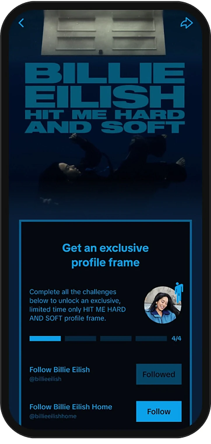 New Release Campaign — exclusive profile frame