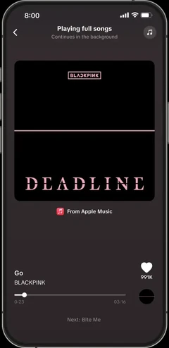 Playing full songs from Apple Music