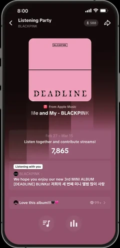 Listen together in a listening party