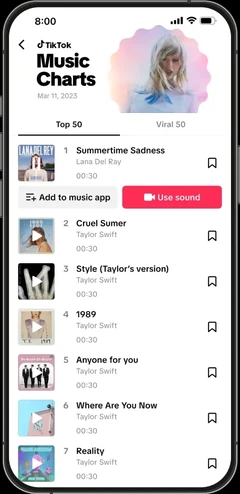 Music Charts — TikTok Top 50